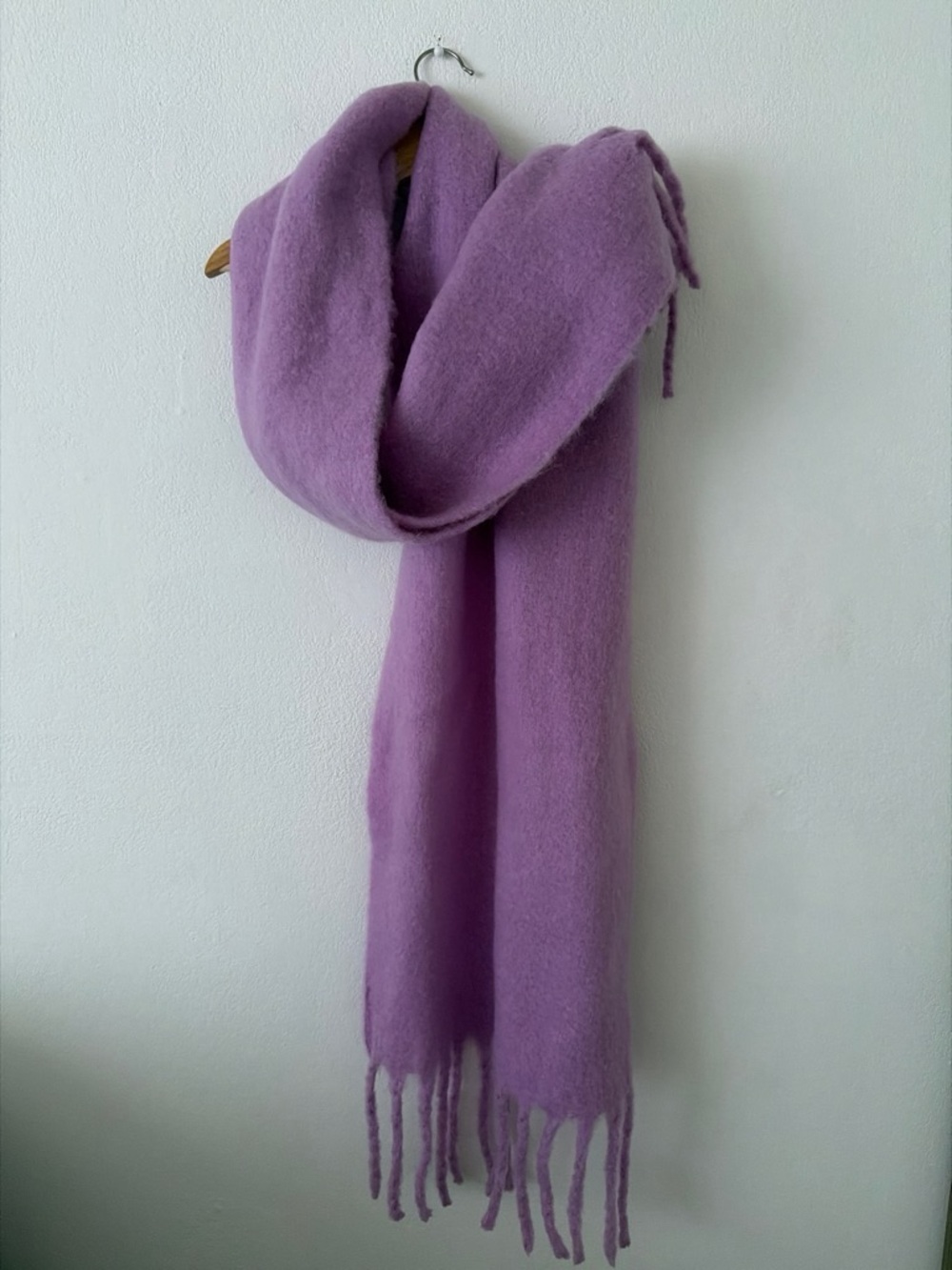 Lavender Soft Oversized Fringe Scarf - Women Accessories